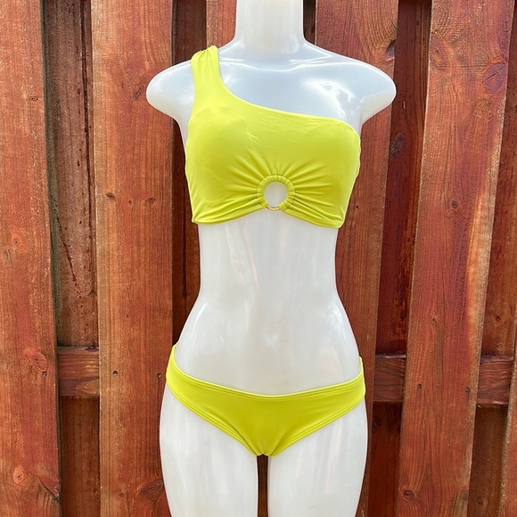 Vince Camuto Green Asymmetrical Bikini Size S - Picture 1 of 13